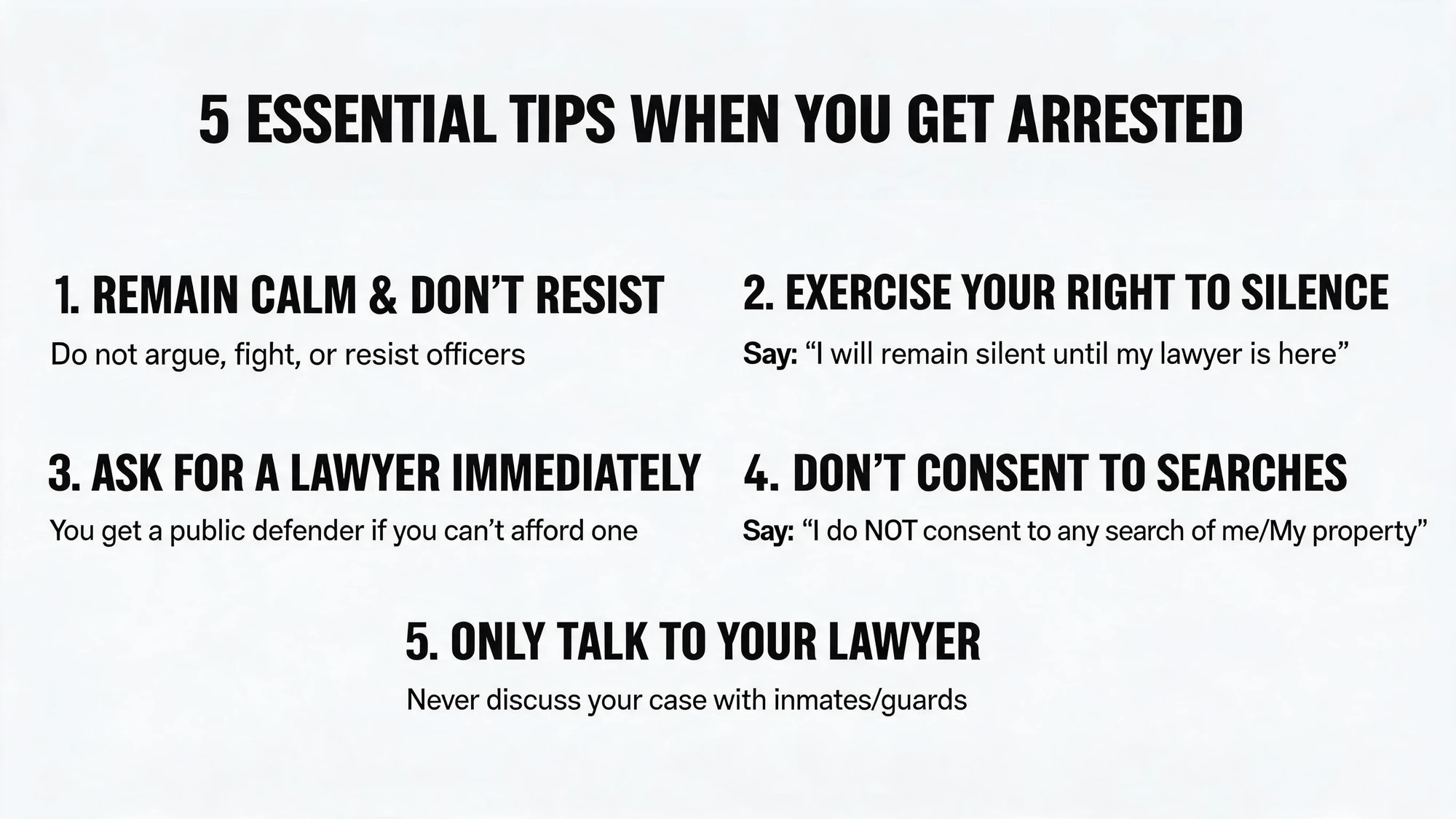 5 Essential Tips When You Get Arrested